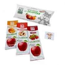 Porcja Dobra Smakołyki od zajączka (3 owocowe przekąski + tatuaż) 3 x 16 g - Batoniki - miniaturka - grafika 1