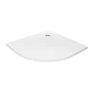 Brodziki prysznicowe - New Trendy B-0497 Brodzik NEX konglomeratowy p$238łokrągły R55 80x80x3,5 antracyt struktura - miniaturka - grafika 1