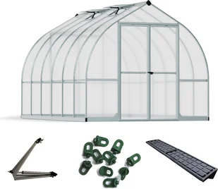 Palram - Szklarnia aluminiowa Canopia Bella 812 zestaw ekonomiczny srebrny 367x244x219 cm - Szklarnie ogrodowe - miniaturka - grafika 1