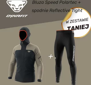 Kurtki i kamizelki sportowe damskie - DYNAFIT Zestaw na zimę dla Niego: bluza Speed Polartec Hooded + spodnie Alpine Reflective Tight - grafika 1