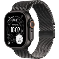 Smartwatch - Apple Watch Ultra 3 GPS + Cellular 49mm Tytan czarny + bransoleta mediolańska z tytanu M Czarny - miniaturka - grafika 1