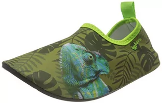 Buty dla dziewczynek - Playshoes buty dziecięce, unisex, ochrona przed promieniowaniem UV, na boso, kameleon, zielony - Grün Oliv 34-24/25 EU - grafika 1