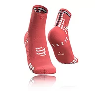 Skarpetki damskie - COMPRESPORT Unisex Pro Racing V3.0 Run High skarpety, koralowa czerwień, 34, koralowa czerwień - miniaturka - grafika 1