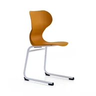 Podnóżki, podpórki, podkładki - Krzesło BRIAN, płozy, biały/żółty - miniaturka - grafika 1