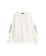 Koszulki męskie - T-shirt Męski z długim rękawem VANS Dayana Zombie Hand LS T Egret VN000ST1C9F1 M - miniaturka - grafika 1