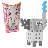 Klocki - Marioinex Klocki Mini Waffle Małe Zwierzęta Konstrukcyjne Kieszonkowe Pocket Pets Słoń 25 El. 3+ - miniaturka - grafika 1