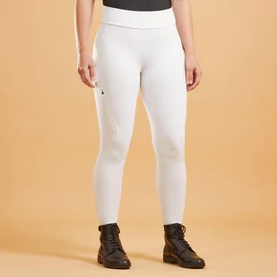 Legginsy jeździeckie na zawody damskie Fouganza 500 fullgrip - Bryczesy - miniaturka - grafika 1