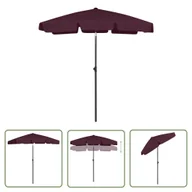 Parasole ogrodowe - The Living Store Parasol plażowy - bordowy - 180x120 cm - Parasol Ogrodowy - miniaturka - grafika 1