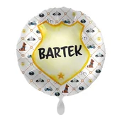 Balony i akcesoria - Balon imienny foliowy Bartek okrągły pakowany 43 cm - miniaturka - grafika 1