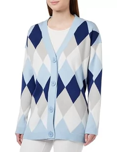 Jalene Damski sweter z dzianiny z guzikami 25825337-JA03, jasnoniebieski, wielokolorowy, M/L, Jasnoniebieski, wielokolorowy, M-L - Swetry damskie - miniaturka - grafika 1