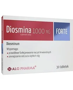 Alg Pharma, Diosmina 1000 mg Forte, Suplement diety, 30 tabletek - Witaminy i minerały - miniaturka - grafika 1