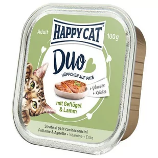 HAPPY CAT Deserówka Duo pasztet kurczak i jagnięcina 100g - Mokra karma dla kotów - miniaturka - grafika 1
