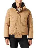 Kurtki męskie - Calvin Klein Jeans Męska kurtka bomberka niepuchowa, Ponadczasowy wielbłądzi, M - miniaturka - grafika 1