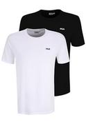 Koszulki męskie - FILA Męski T-shirt Brod Tee/Double Pack, Black-Bright White, S, czarno-jasny biały, S - miniaturka - grafika 1
