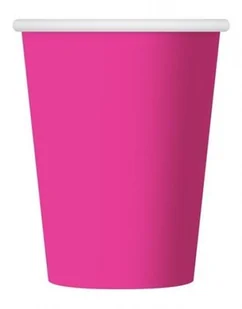 GoDan Kubeczki papierowe 270 ml, różowe, 6 szt - Dekoracje i nakrycia stołu na imprezę - miniaturka - grafika 1