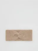 Ozdoby do włosów - Reserved - Opaska z wełną i kaszmirem - kremowy - miniaturka - grafika 1