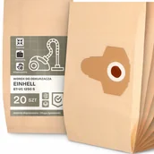 Worki do odkurzaczy - 20x Worek do Odkurzacza Einhell Bt-vc 1250 S Papierowy Duży Mocny Worki 2A - miniaturka - grafika 1