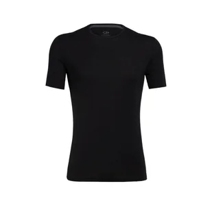 Koszulka męska Icebreaker Merino Anatomica SS Crewe Black M - Koszulki męskie - miniaturka - grafika 1