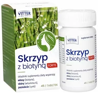 Włosy, skóra, paznokcie - Producent niezdefiniowany Skrzyp Biotyna Forte Vitter Vlue z pilniczkiem , 45 tab - miniaturka - grafika 1