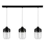 Lampy sufitowe - Britop LAMPA wisząca AMARETTO 15790304 loftowa OPRAWA szklany zwis przezroczysty czarny - miniaturka - grafika 1