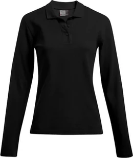 Promodoro 4605 Koszula damska Heavy Poloshirt Longsleeve - Kolor: Czarny - Rozmiar: XL - Koszule damskie - miniaturka - grafika 1