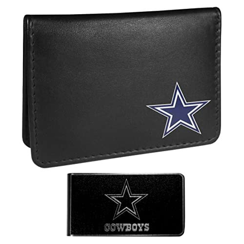 Siskiyou Sports NFL Dallas Cowboys Weekend Dwuskładany portfel i czarny klips do pieniędzy, czarny, jeden rozmiar