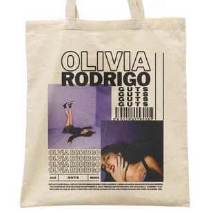 Torba bawełniana na zakupy 42x38 Olivia Rodrigo GUTS - Torby i wózki na zakupy Torba bawełniana na zakupy 42x38 Olivia Rodrigo GUTS - Torby i wózki na zakupy - miniaturka - grafika 1