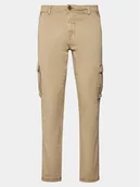 Spodnie męskie - Blend Spodnie materiałowe 20716450 Beżowy Slim Fit - miniaturka - grafika 1