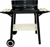 Grille - kontrast Grill węglowy z półkami na kółkach 28,5x48,5 cm BBQ - miniaturka - grafika 1