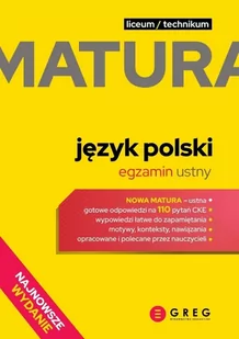 Język polski. Egzamin ustny. Repetytorium maturalne. Liceum i technikum - Materiały pomocnicze dla uczniów - miniaturka - grafika 1