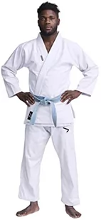 Ippon Gear BJJ GI brazylijski strój dla początkujących Jiu Jitsu z białym paskiem [rozmiar A1 I materiał o splocie perłowym I 350 gr/m² gęstość tkaniny I materiał odporny na rozdarcie z uszczelnionymi - Kimona, stroje i obuwie - miniaturka - grafika 1