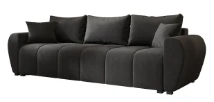Ciemnoszara welurowa sofa rozkładana D2-R65 - Sofy i kanapy Ciemnoszara welurowa sofa rozkładana D2-R65 - Sofy i kanapy - miniaturka - grafika 1