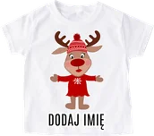 Koszulki dla dziewczynek - Koszulka z imieniem na mikołajki dla dziewczynki - miniaturka - grafika 1