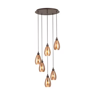 Eglo SIRACUSA Lampa Wisząca Brązowy 6-punktowe Design Obszar wewnętrzny SIRACUSA Czas dostawy od 10-14 dni roboczych 39508 - Lampy sufitowe - miniaturka - grafika 1