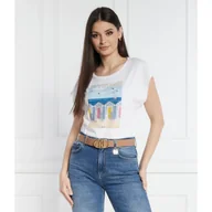 Koszulki i topy damskie - Liu Jo T-shirt | Regular Fit | stretch - miniaturka - grafika 1