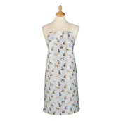 Fartuchy i rękawice kuchenne - Niebieski fartuch z cielistym wiązaniem Cooksmart ® Curious Cats - miniaturka - grafika 1