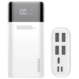 Dudao Powerbank  Dudao Powerbank 30000mAh 4xUSB LCD K8Max Biały dudao_20200326100815 - Powerbanki - miniaturka - grafika 1