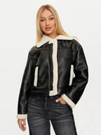 Kurtki damskie - Pieces Kurtka z imitacji skóry Janelle 17141595 Czarny Regular Fit - miniaturka - grafika 1