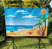 Pomoce naukowe - Plaża- Baner do szkoły i przedszkola - miniaturka - grafika 1