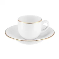 Filiżanki - Filiżanka 100 Ml Porcelanowa Ze Spodkiem Plus Gold Villa Italia - miniaturka - grafika 1