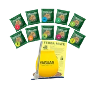 Yerba Mate - Zestaw STARTOWY Yerba Mate tykwa Yaguar 10x50g - miniaturka - grafika 1