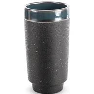 Wazony i flakony - Wazon Ceramiczny Hania 13X13X25 Czarny + Zielony - miniaturka - grafika 1