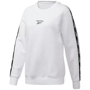 Bluzy sportowe damskie - Bluza Reebok TE Tape Pack Crew W GU0009 - grafika 1