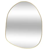 Lustra - Lustro wiszące asymetryczne ROMAN, złote, 30 x 40 cm - miniaturka - grafika 1