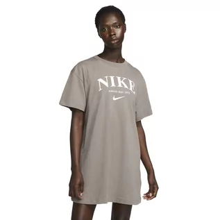 Sukienki - Nike Nike NSW GFX Dress (DQ6039-289)" female Szary DQ6039-289 - grafika 1