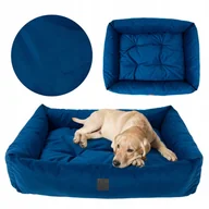 Legowiska dla psów - Legowisko dla psa, welurowa kanapa, Pet Zen, niebieskie, 120x80 cm - miniaturka - grafika 1