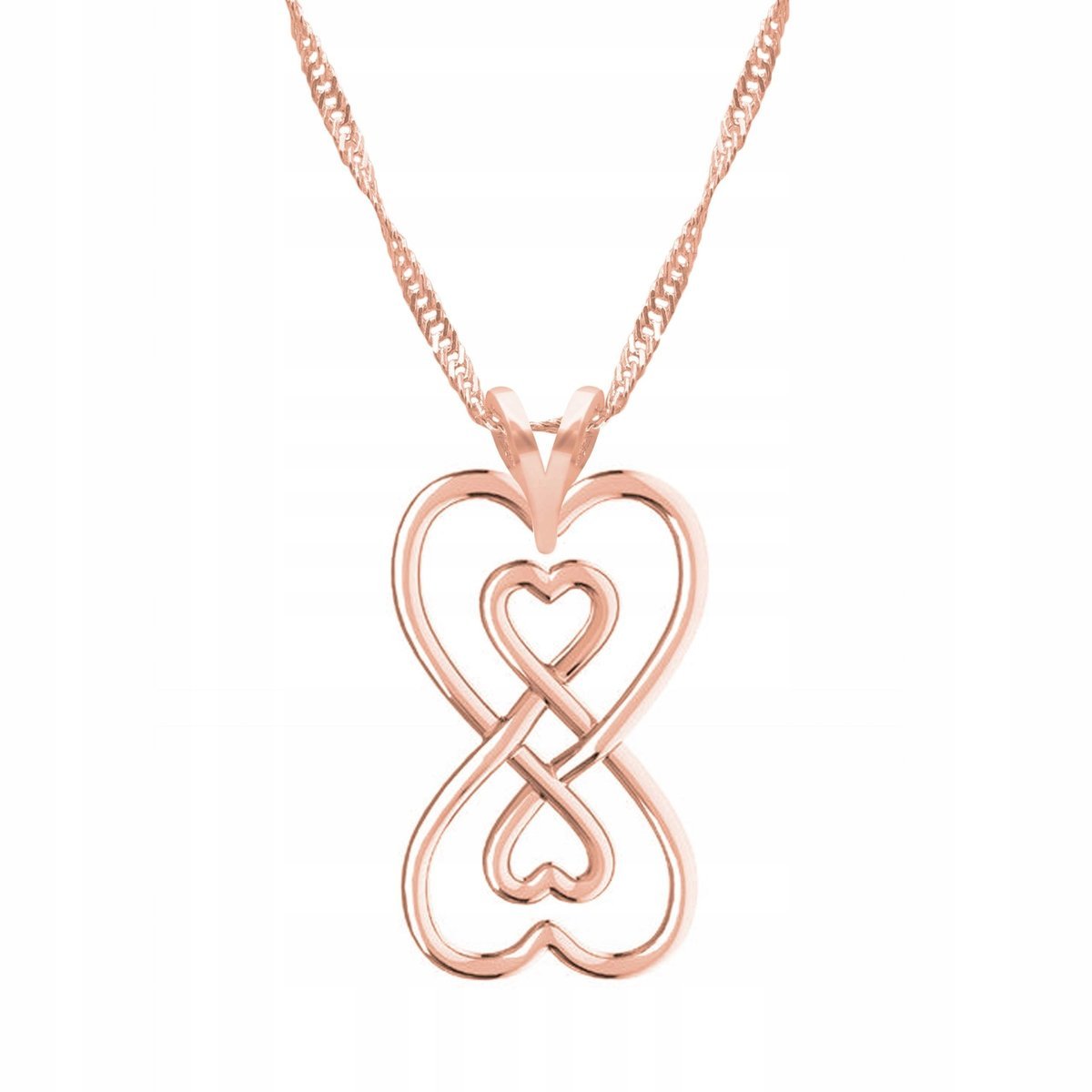 Naszyjnik Pozłacany Ósemka z Nieskończonością Nieskończoność SREBRO 925