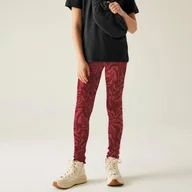 Spodnie i spodenki dla dziewczynek - Regatta Legginsy dziecięce ocieplane Barlia Winter Czerwony we wzór, Rozmiar: 164 cm - miniaturka - grafika 1