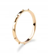 Pierścionki - PIĘKNY ZŁOTY PIERŚCIONEK RÓŻANIEC 585 - miniaturka - grafika 1