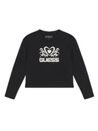 Bluzki damskie - Guess Bluzka J5YI03 K6YW4 Czarny Regular Fit - miniaturka - grafika 1